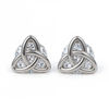 Trinity Knot™ Earrings — 14K Solid Gold | Diamond or Emerald